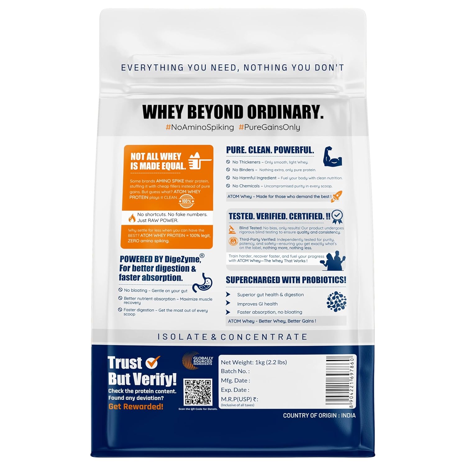 Atom whey Protein view 2