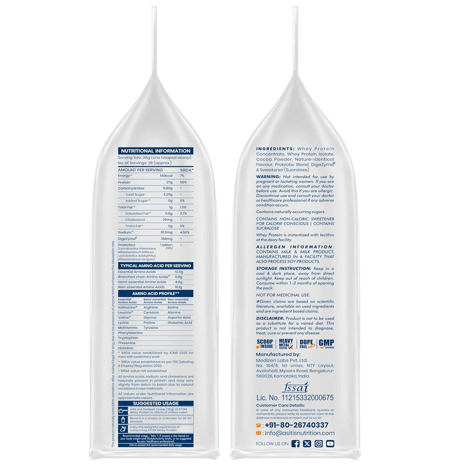 Atom whey Protein view 3