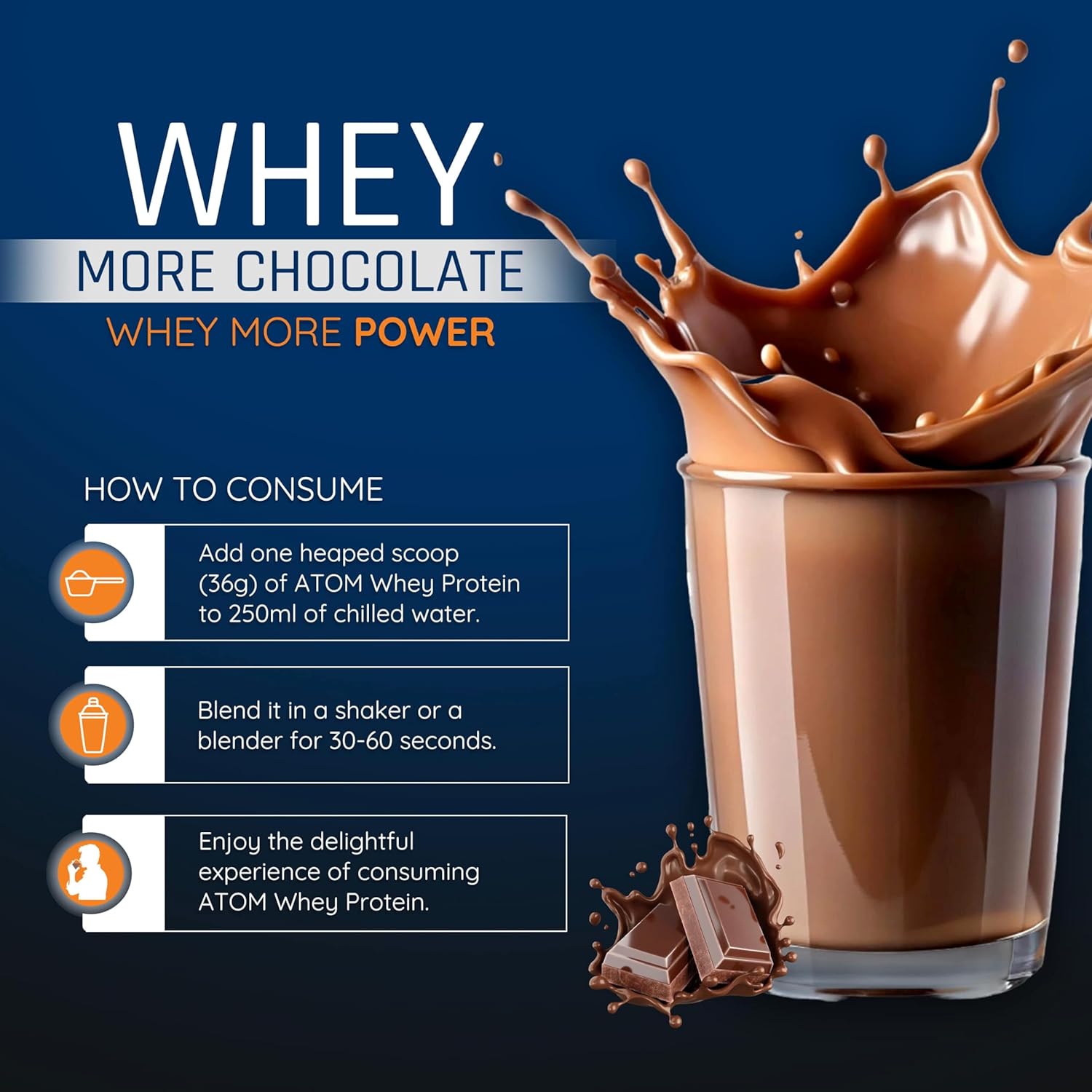 Atom whey Protein view 5