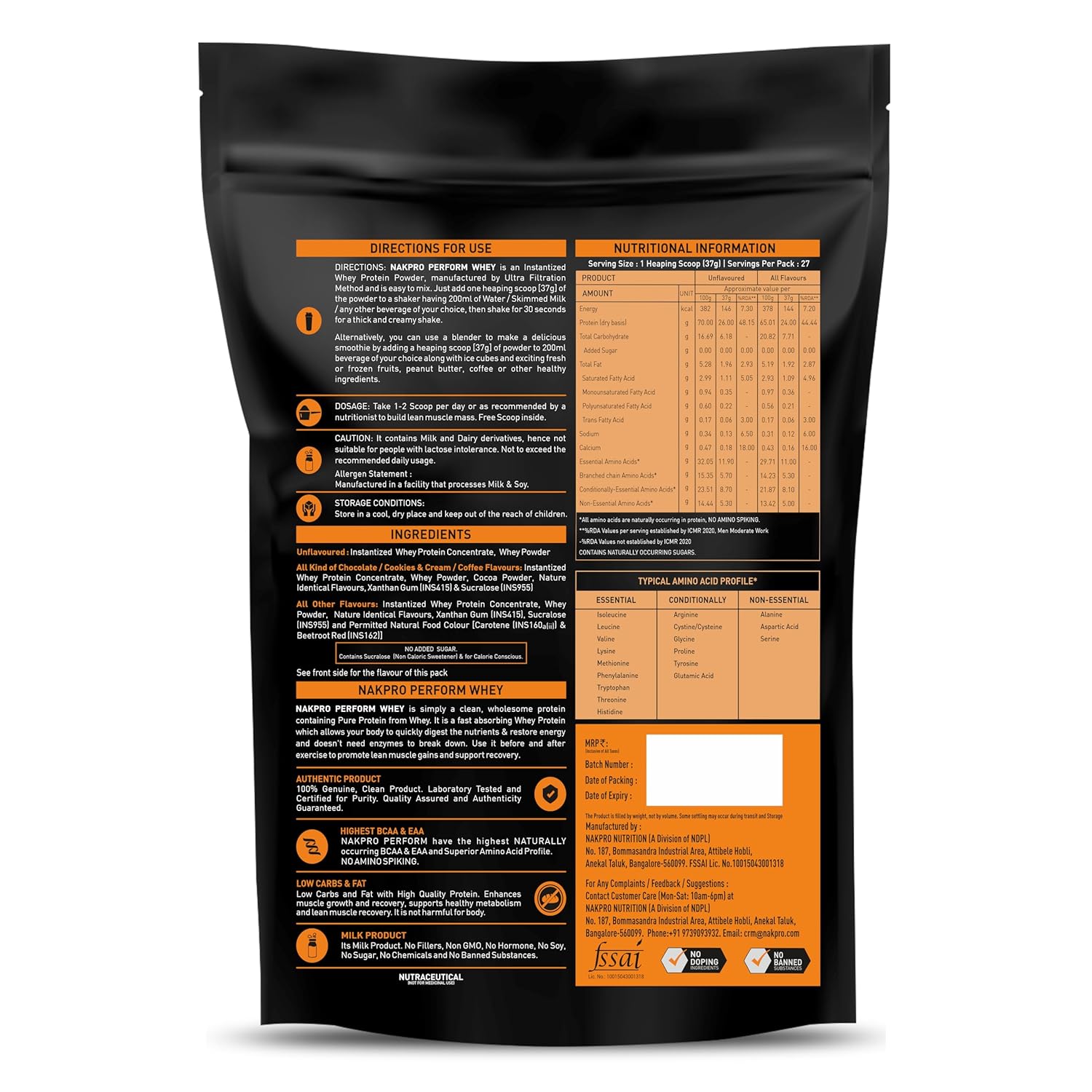 Perform Whey Protein Concerntrate view 2